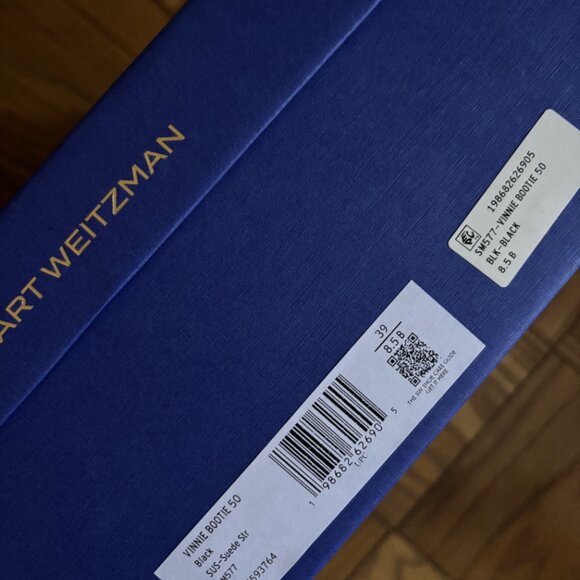 NIB Stuart Weitzman Vinnie Bootie 50 in Black Stretch Suede (W 8.5) - Picture 3 of 4